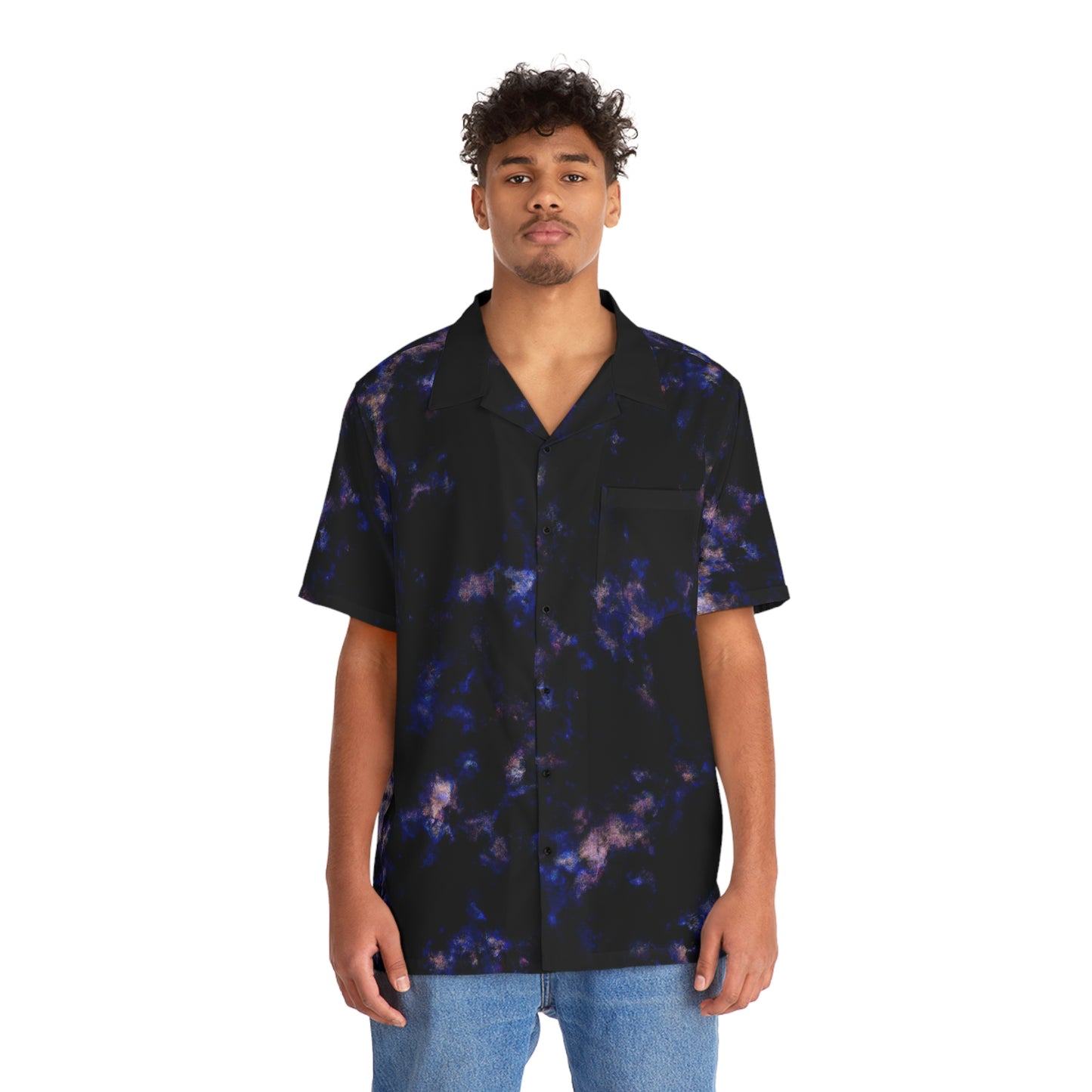 Galactic Camo - AI Art - Men's Hawaiian Shirt