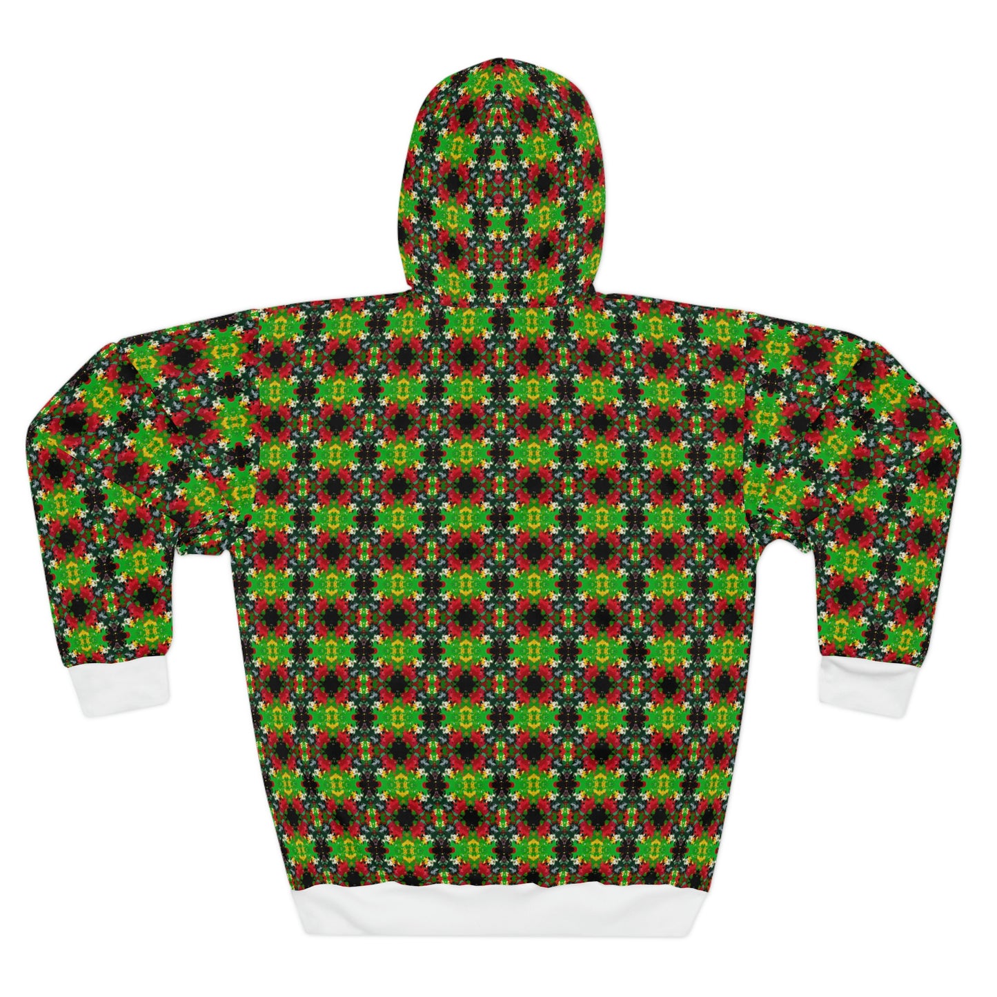 Rasta Kaleidescope 2 (Pattern) - AI Art - Pullover Hoodie