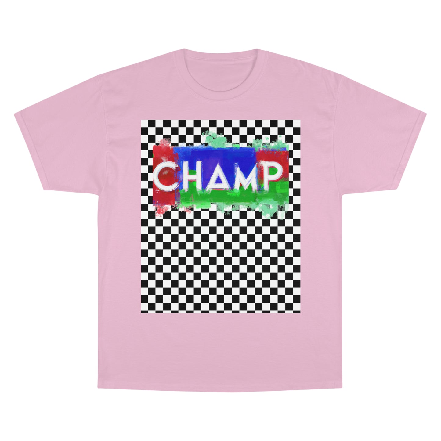 Checkered (CHAMP Logo 1) - Champion T-Shirt