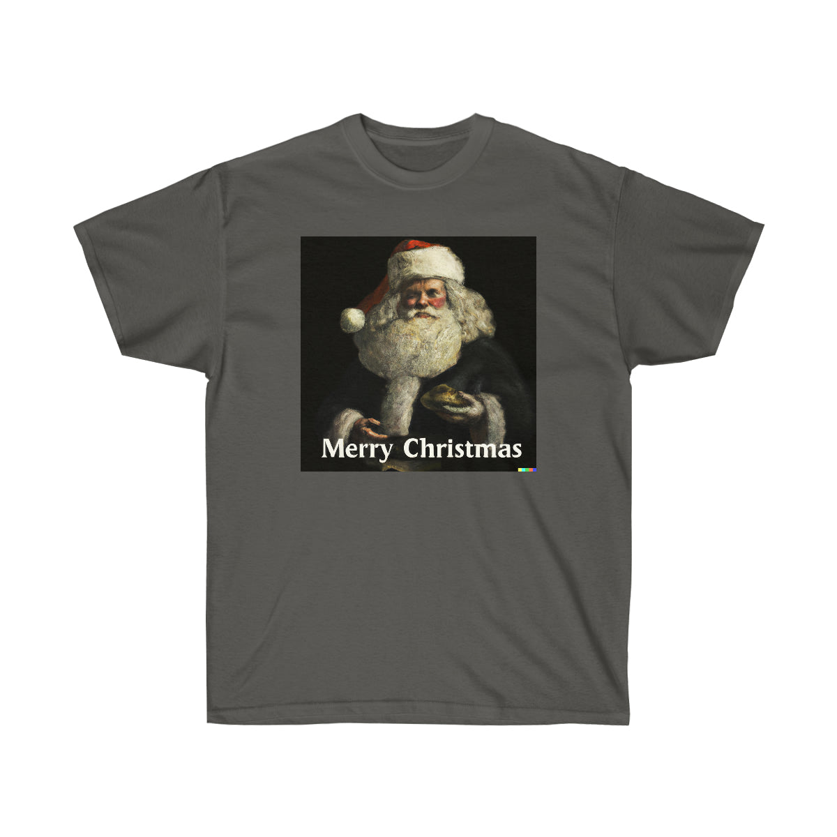 Rembrandt Style Santa Claus "Merry Christmas" - AI Art - Ultra Cotton Tee