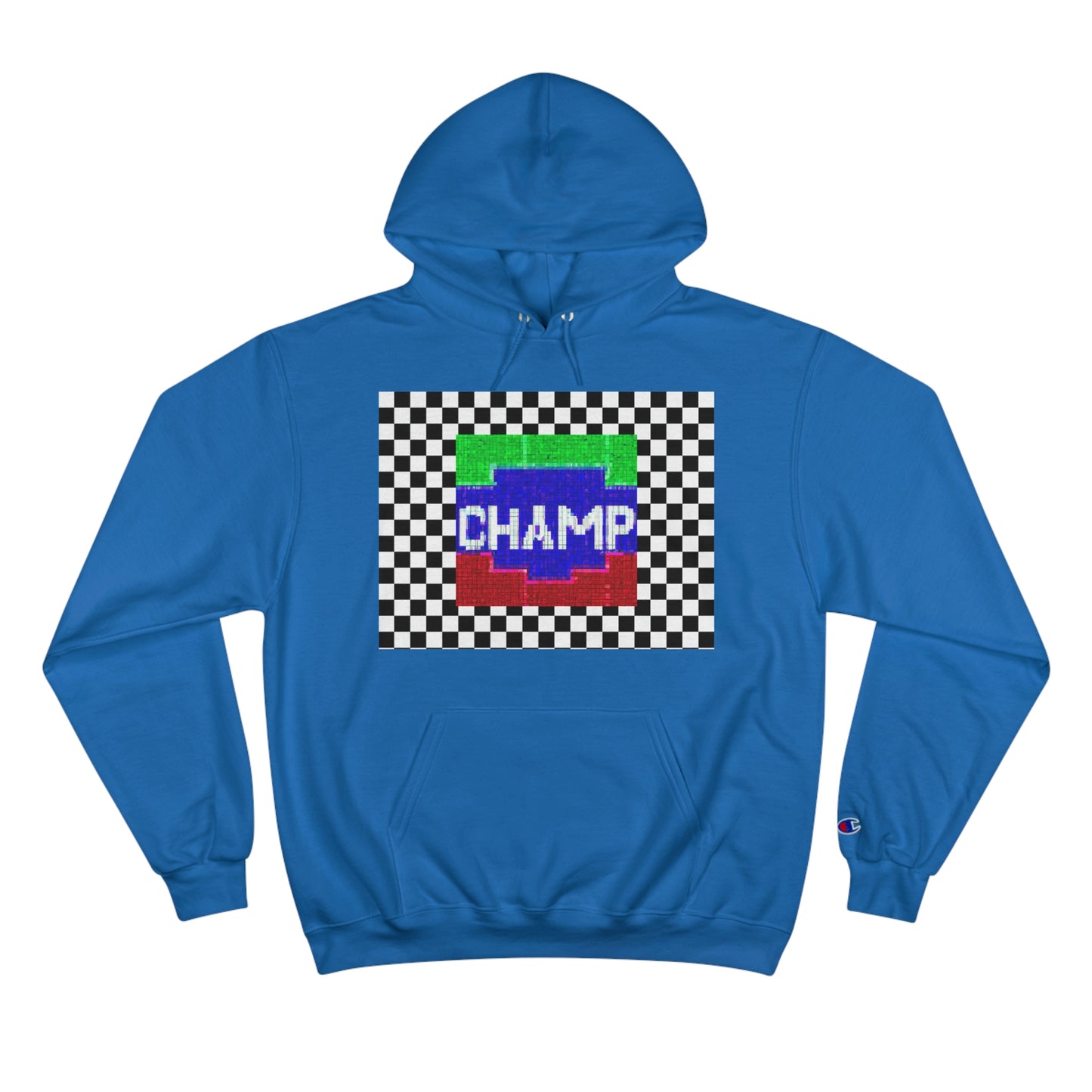 Checkered Flag (CHAMP Logo 2 8-bit) - Champion Hoodie