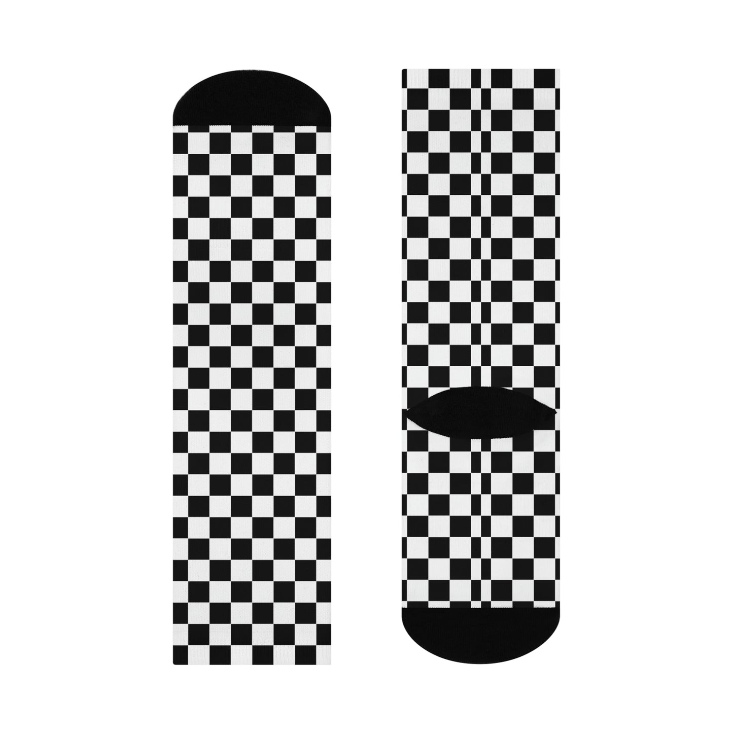 Checkered Flag - Cushioned Crew Socks