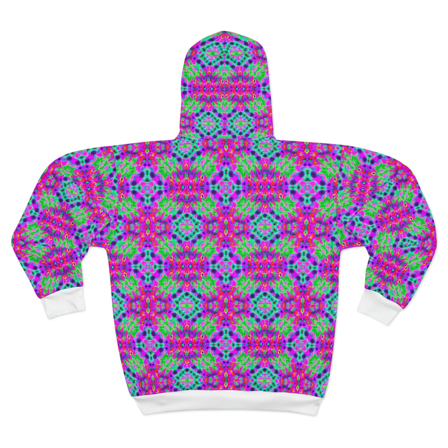 Hyperwave Fractal 5 - AI Art - Zip Hoodie