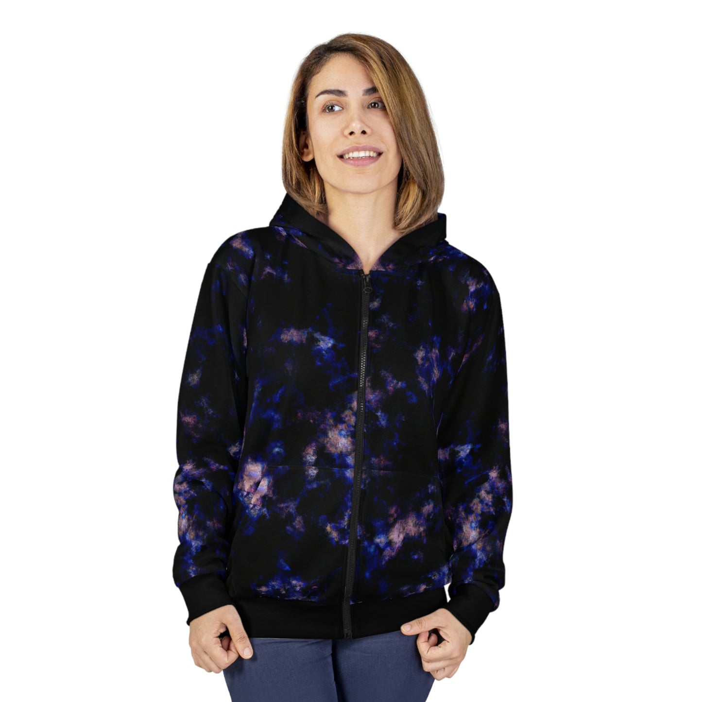 Galactic Camo - AI Art - Zip Hoodie