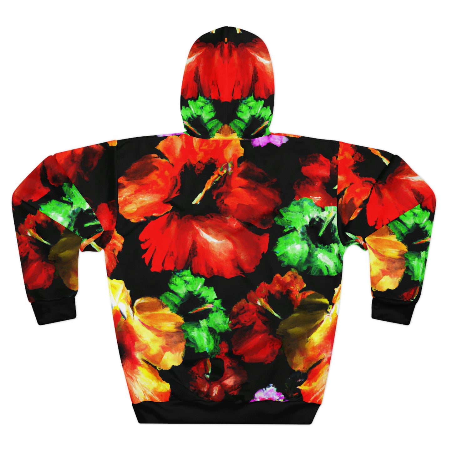 Hibiscus Watercolor 8 - AI Art - Pullover Hoodie