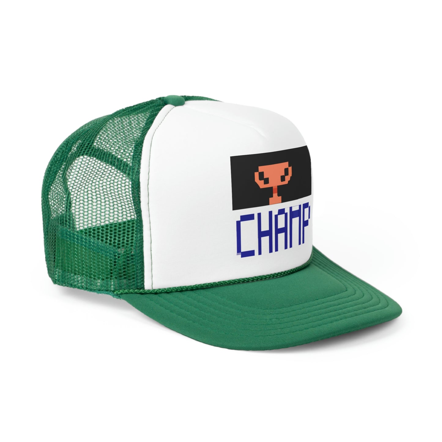 CHAMP Trophy Logo (Pixel) - AI Art - Trucker Hats