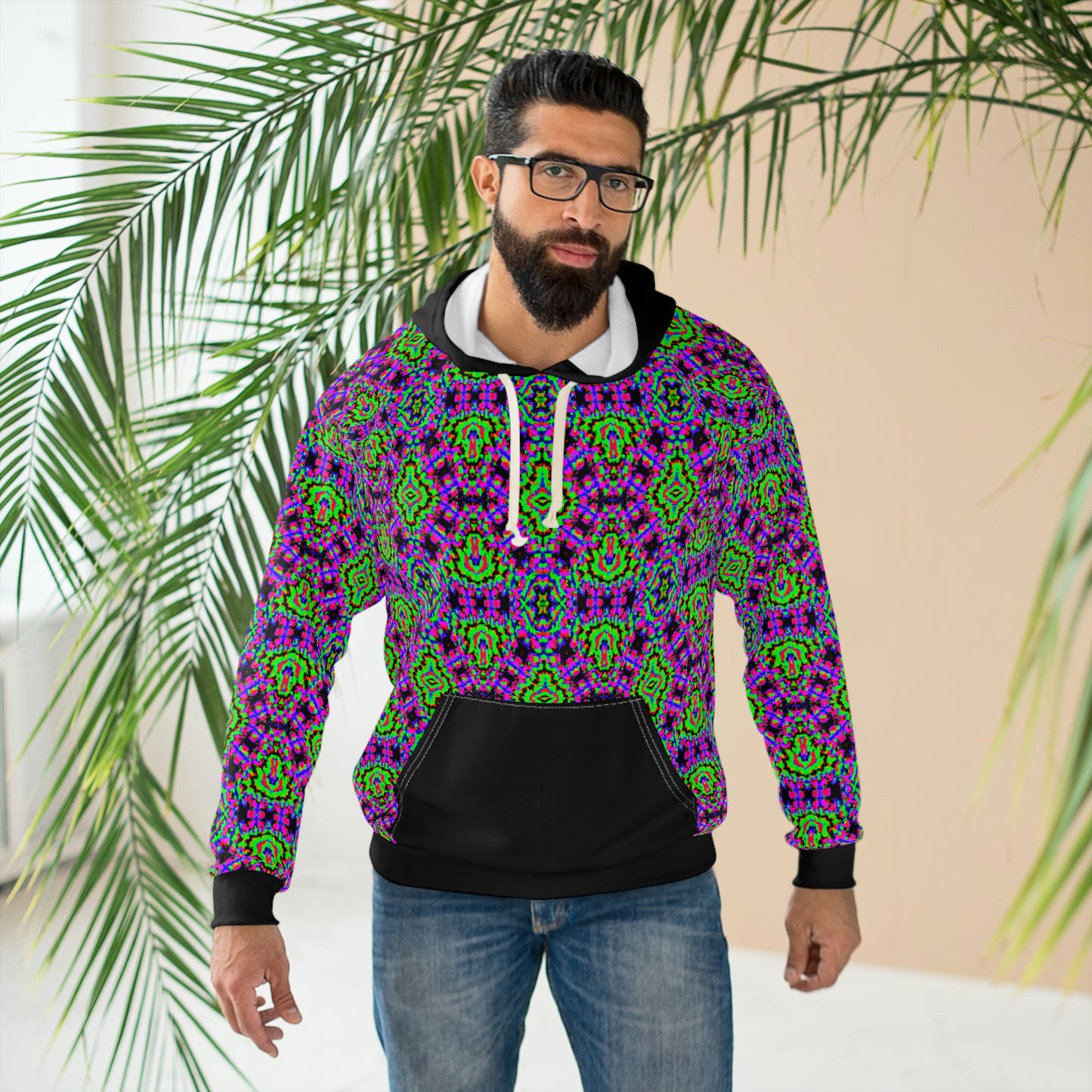 Hyperwave  Fractal 2 - AI Art - Pullover Hoodie