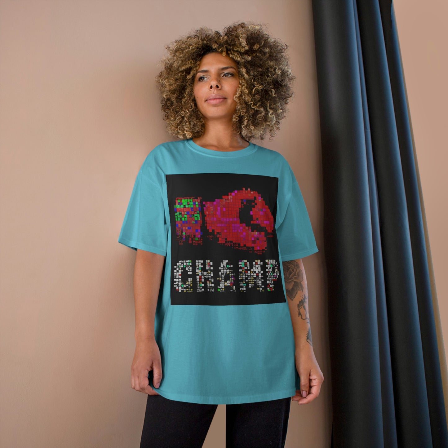 CHAMP (Alt Logo 3 Pixel) - AI Art - Champion T-Shirt