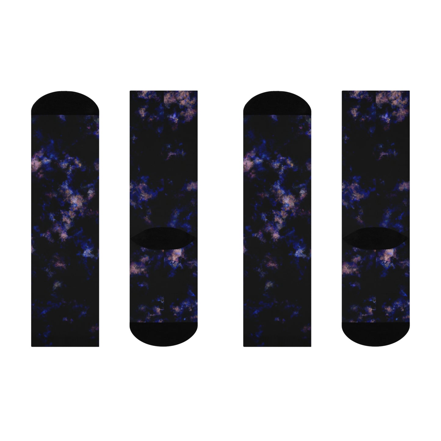 Galactic Camo - AI Art - Cushioned Crew Socks