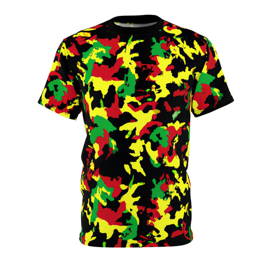 Rasta Camo - AI Art - T-Shirt