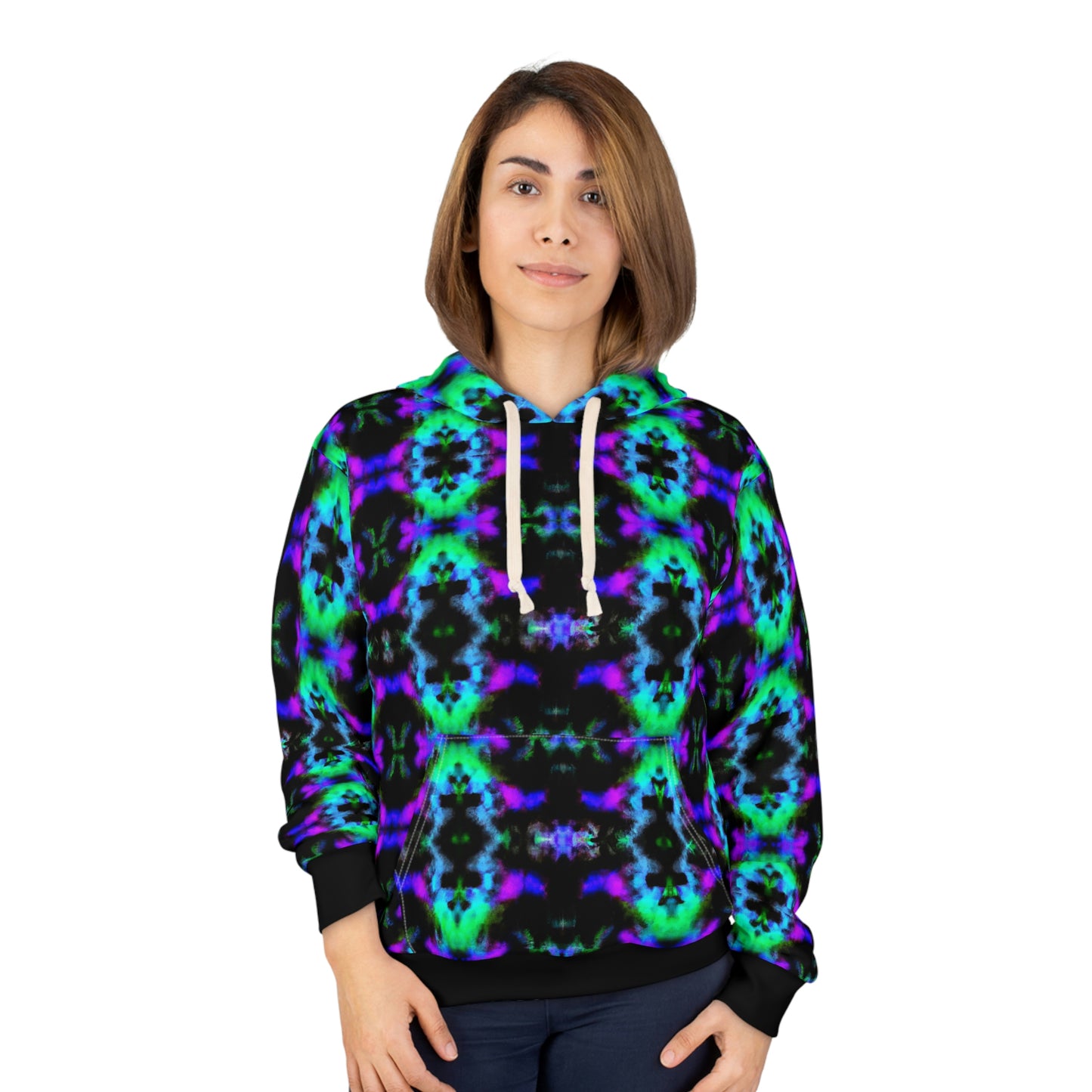 Hyperwave Fractal 4 - AI Art - Pullover Hoodie