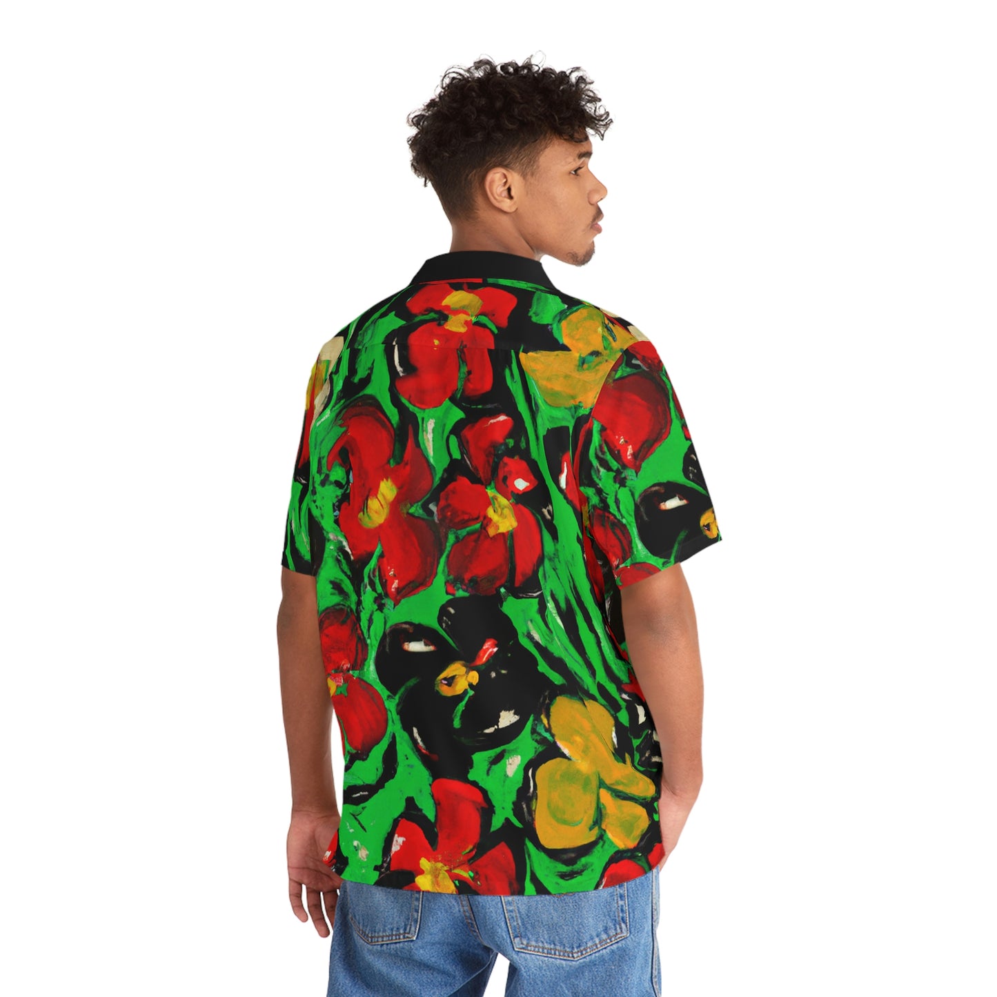 Floral Acyrlic Paint 9 - AI Art - Men's Hawaiian Shirt