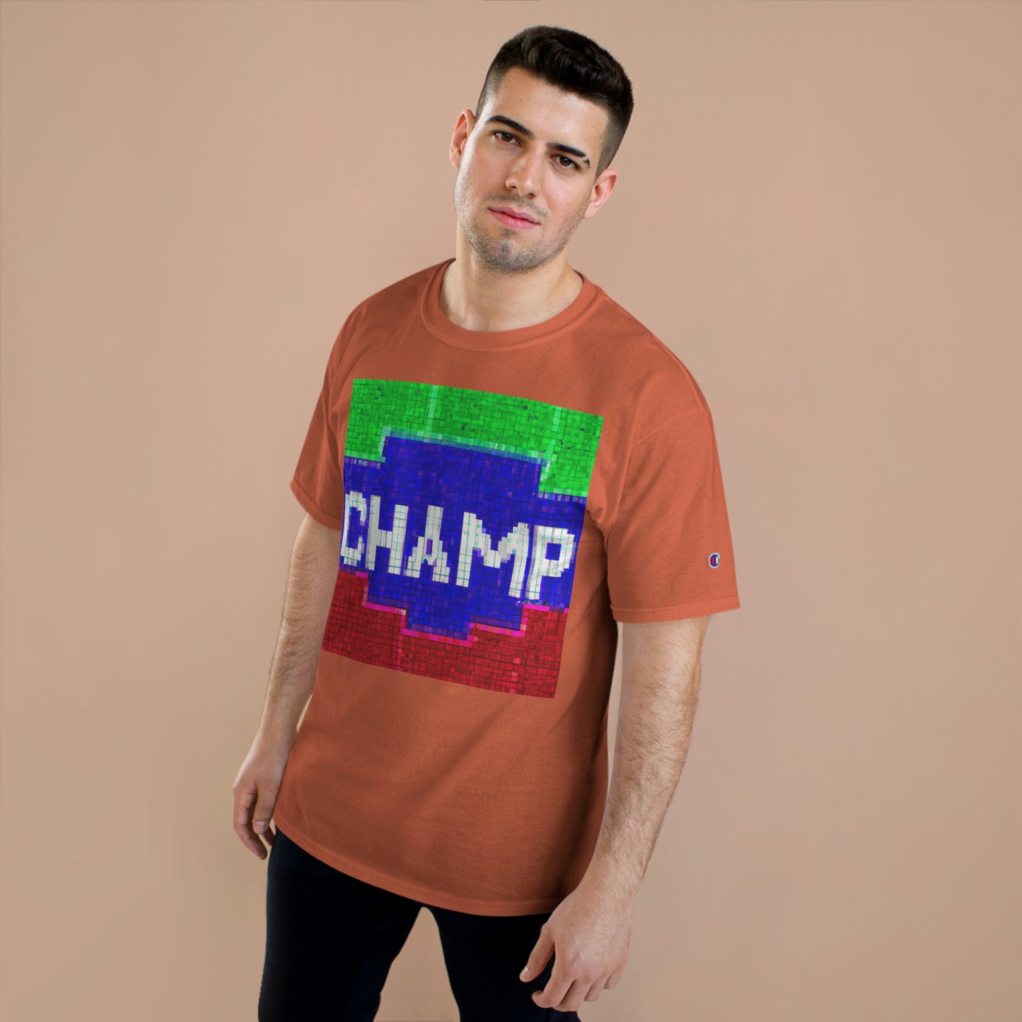 CHAMP (Alt Logo 4 Pixel) - AI Art - Champion T-Shirt