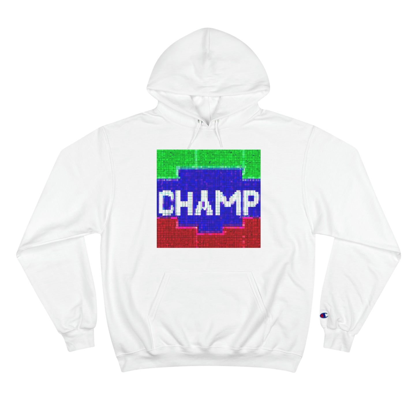 CHAMP (Alt Logo 1 Pixel Art) - AI Art - Champion Hoodie