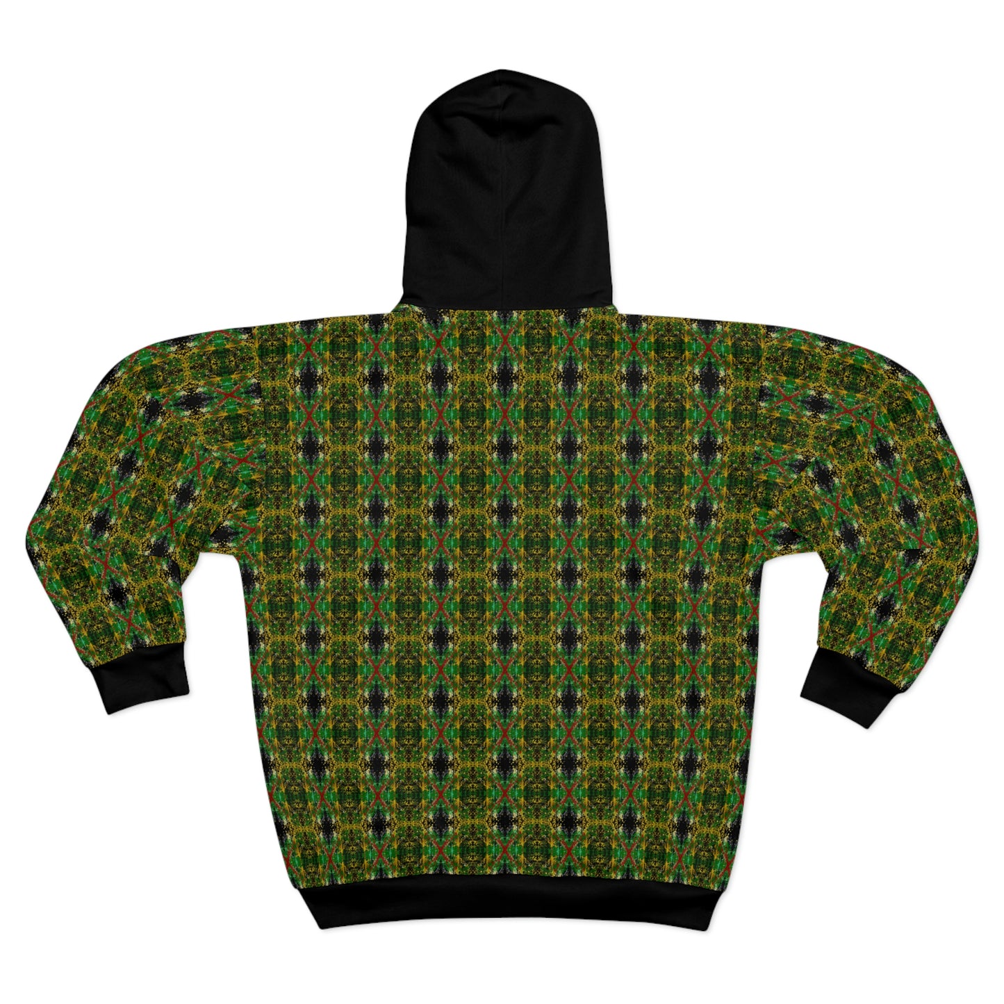 RastaX 1 (Black Hood) - AI Art - Zip Hoodie