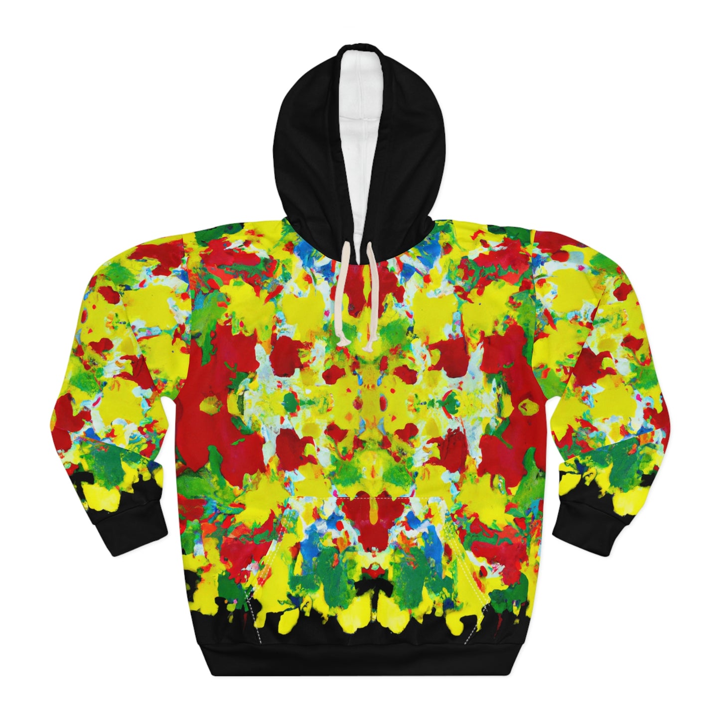 Rasta Acrylic Splatter XW 2 -  AI Art - Pullover Hoodie