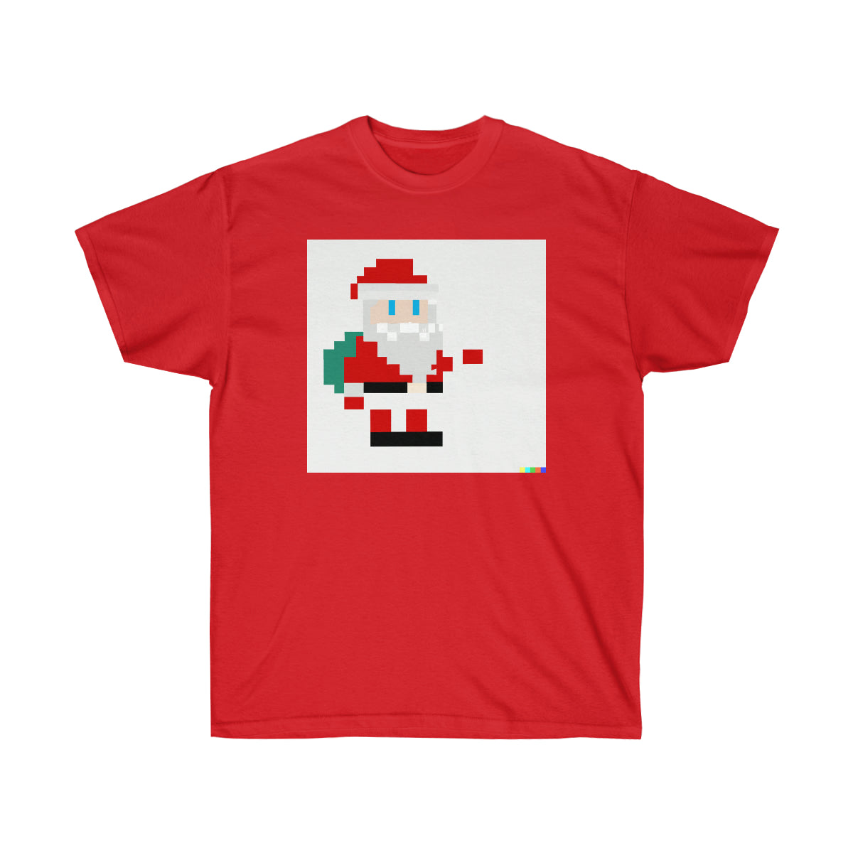 8-bit Pixel Santa - AI 8-bit Pixel Art - Ultra Cotton Tee