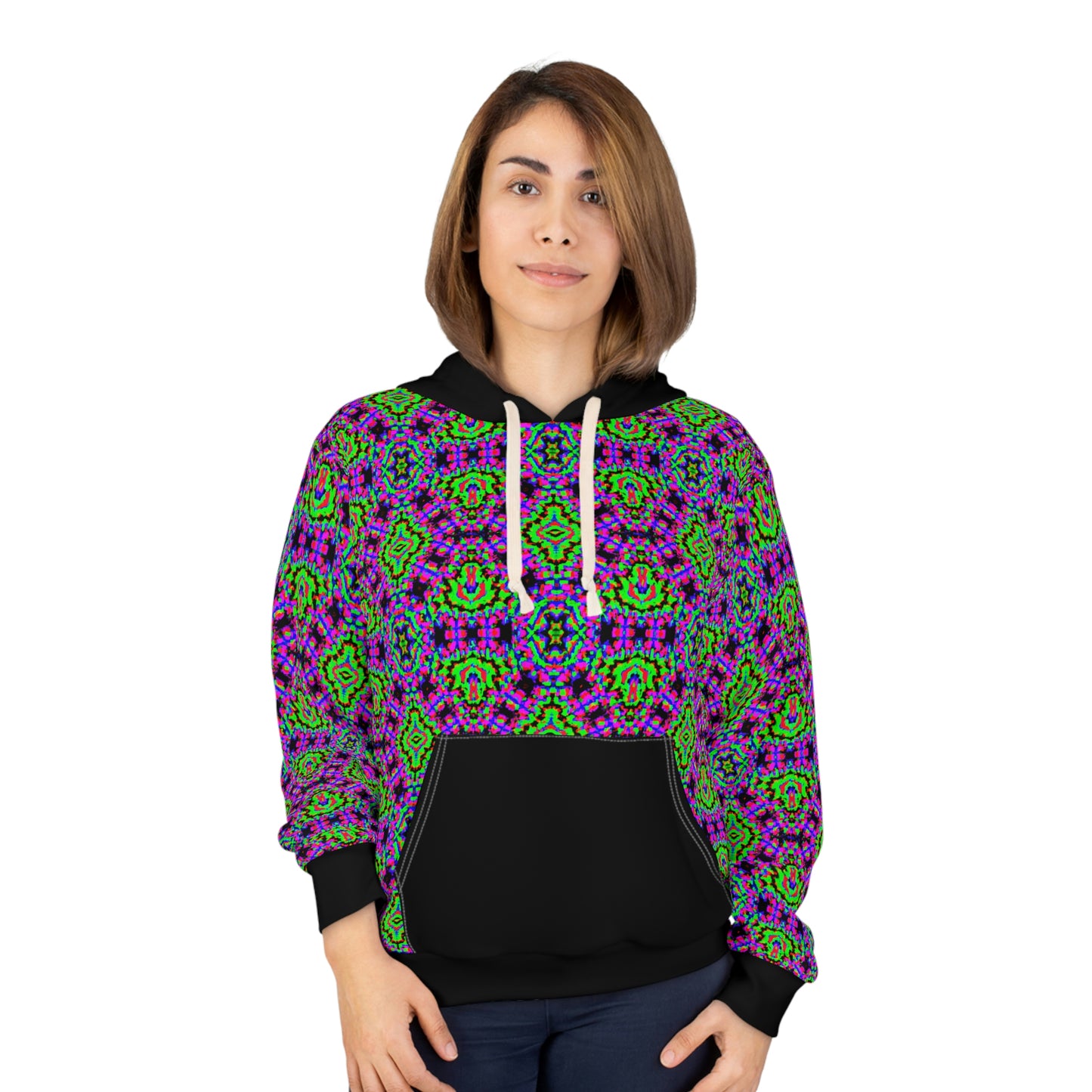 Hyperwave  Fractal 2 - AI Art - Pullover Hoodie