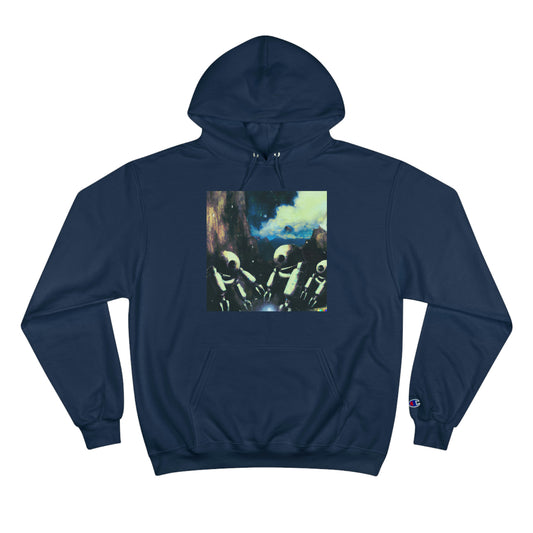 Robots in Space 2 - AI Art - Champion Hoodie