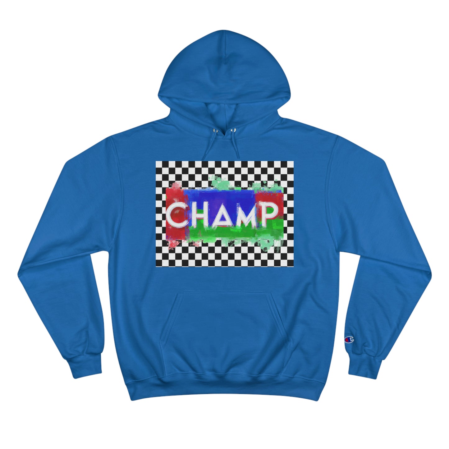 Checkered Flag (CHAMP Logo 1) - Champion Hoodie