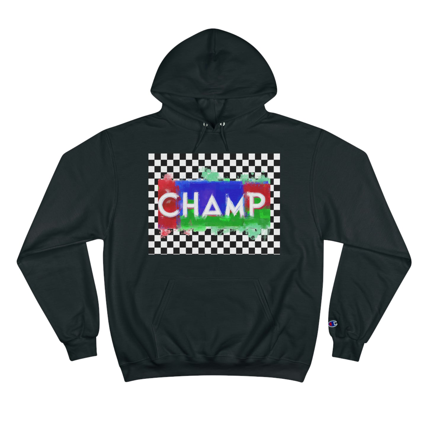 Checkered Flag (CHAMP Logo 1) - Champion Hoodie