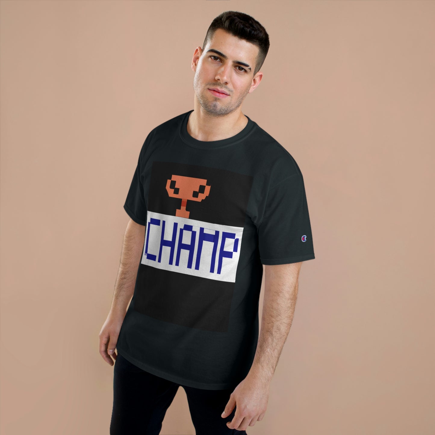 CHAMP Trophy Logo (Pixel) - AI Art - Champion T-Shirt