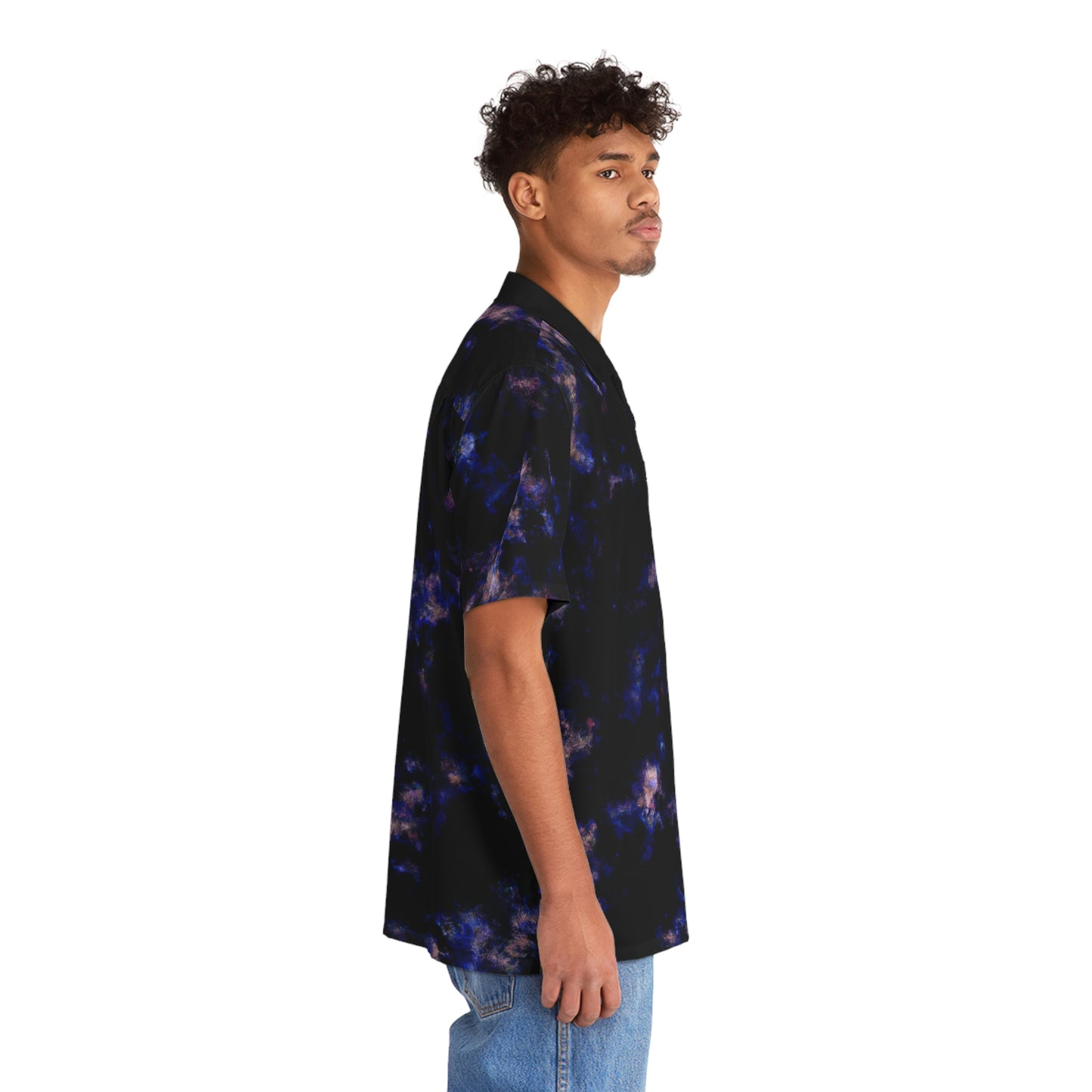 Galactic Camo - AI Art - Men's Hawaiian Shirt