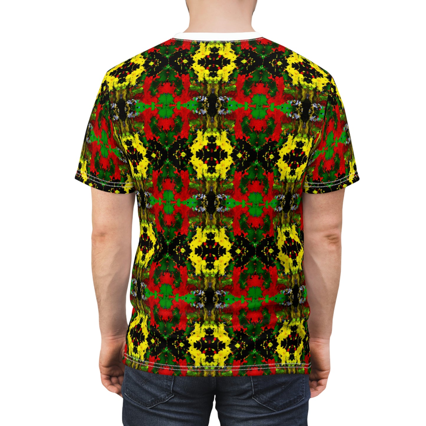 Rasta Kaleidescope 3 - AI Art - T-Shirt