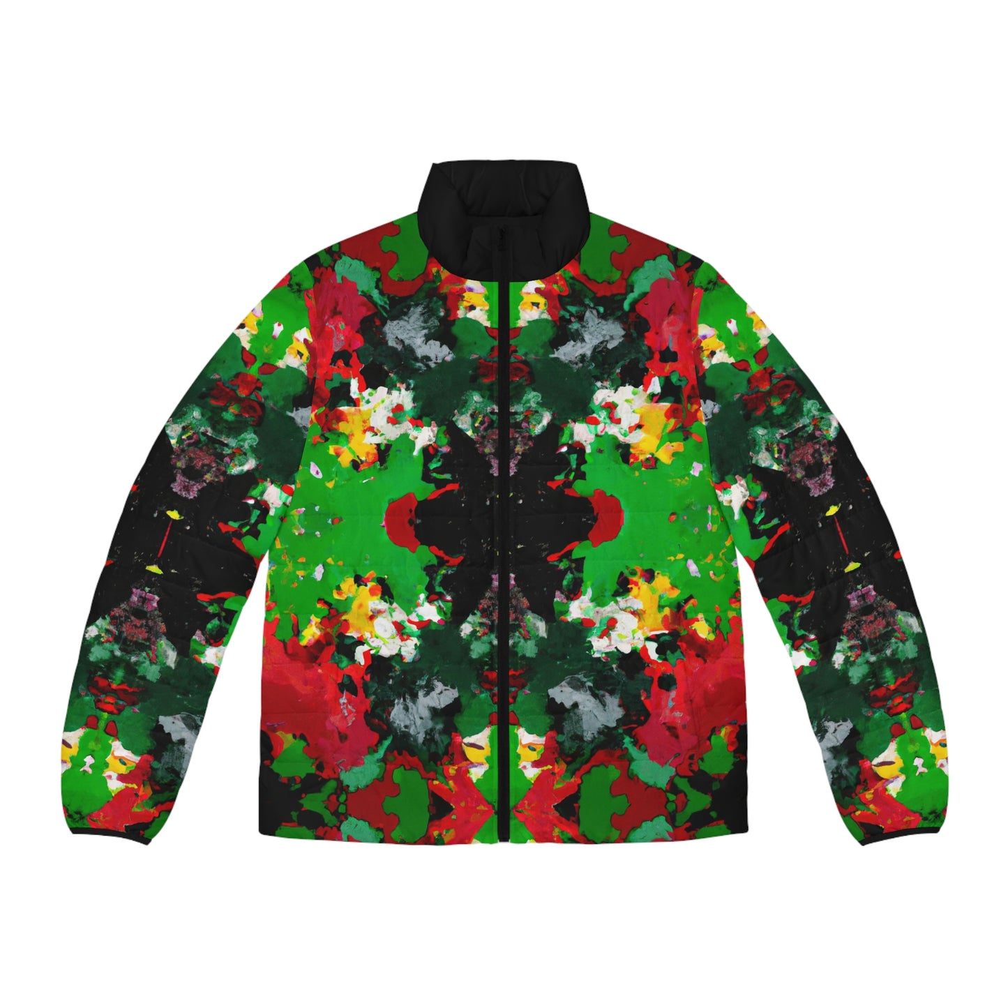 Rasta Kalaidescope 2 - AI Art - Men's Puffer Jacket