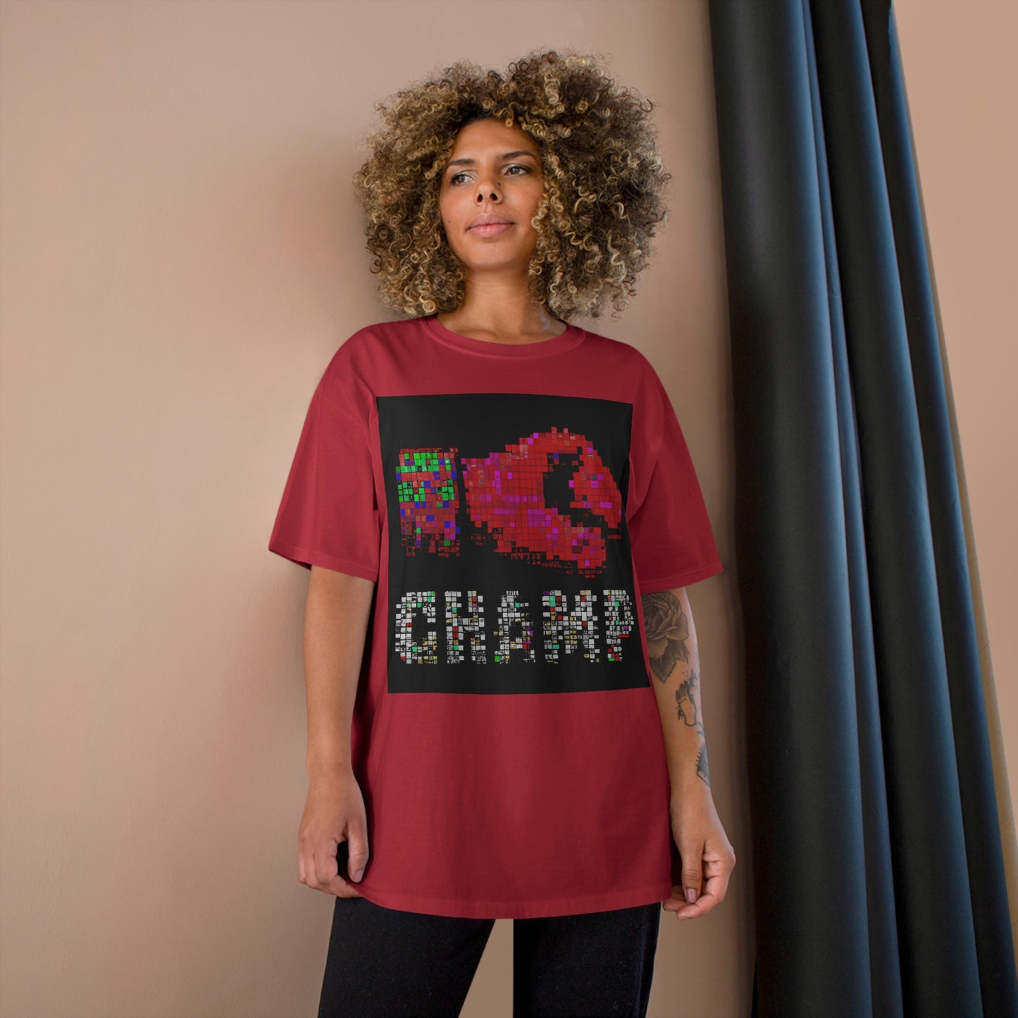 CHAMP (Alt Logo 3 Pixel) - AI Art - Champion T-Shirt