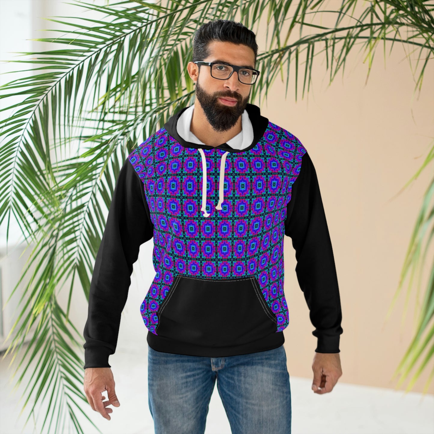 Vaporwave Purple - AI Art - Pullover Hoodie