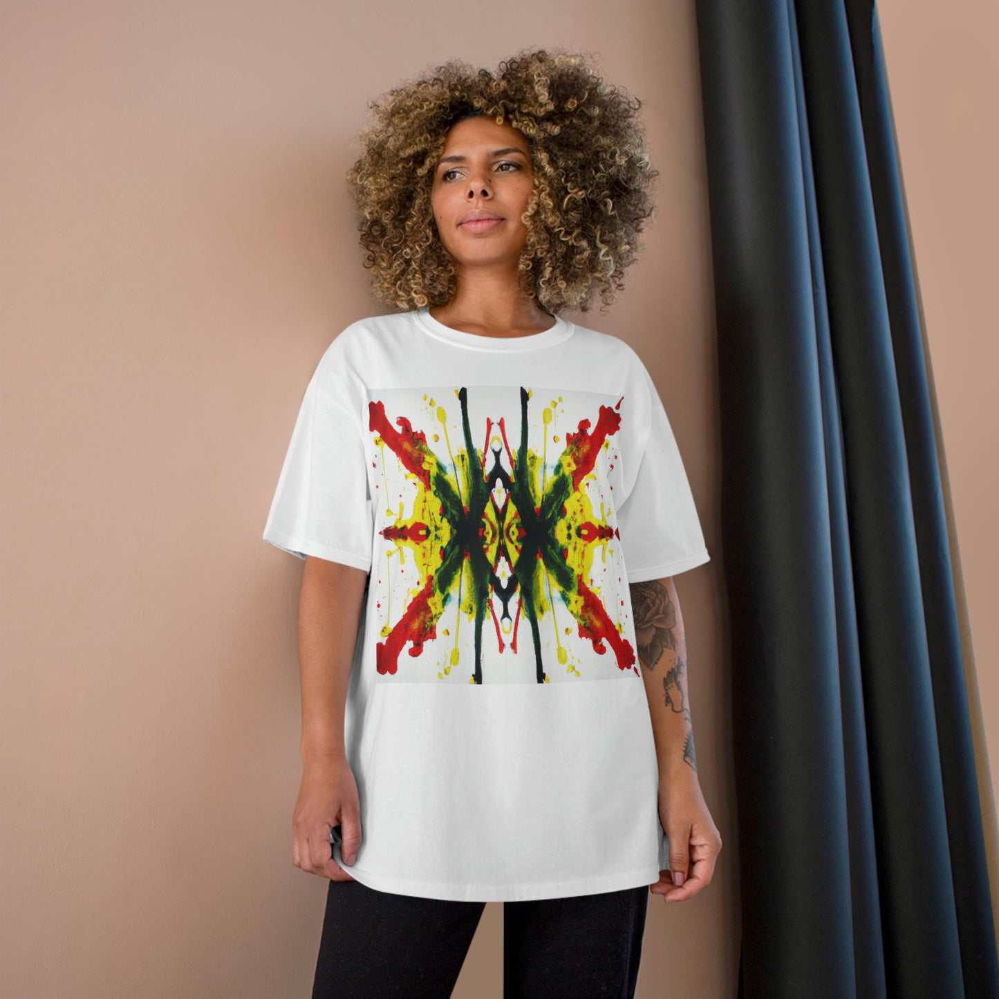 Rasta Symmetry 1 - AI Art - Champion T-Shirt