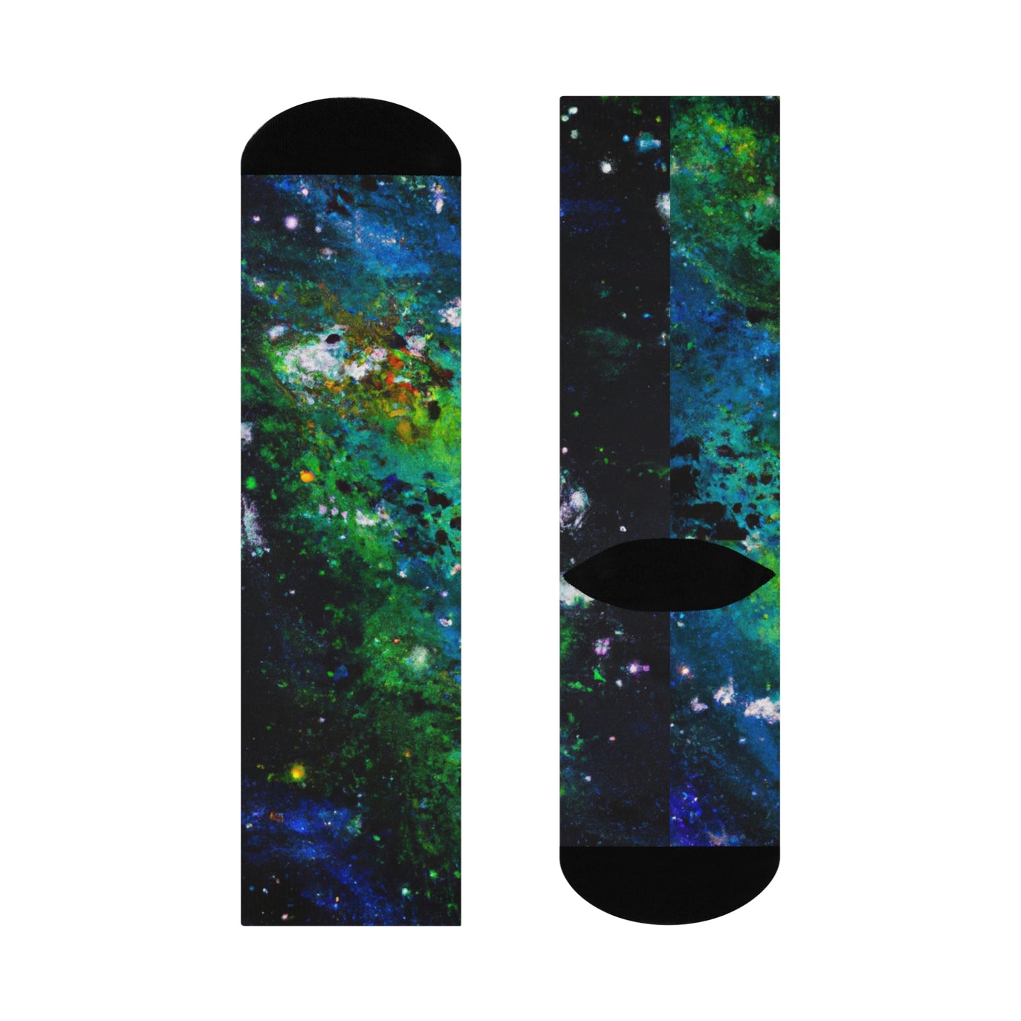 Nebula 1 - AI Art - Cushioned Crew Socks