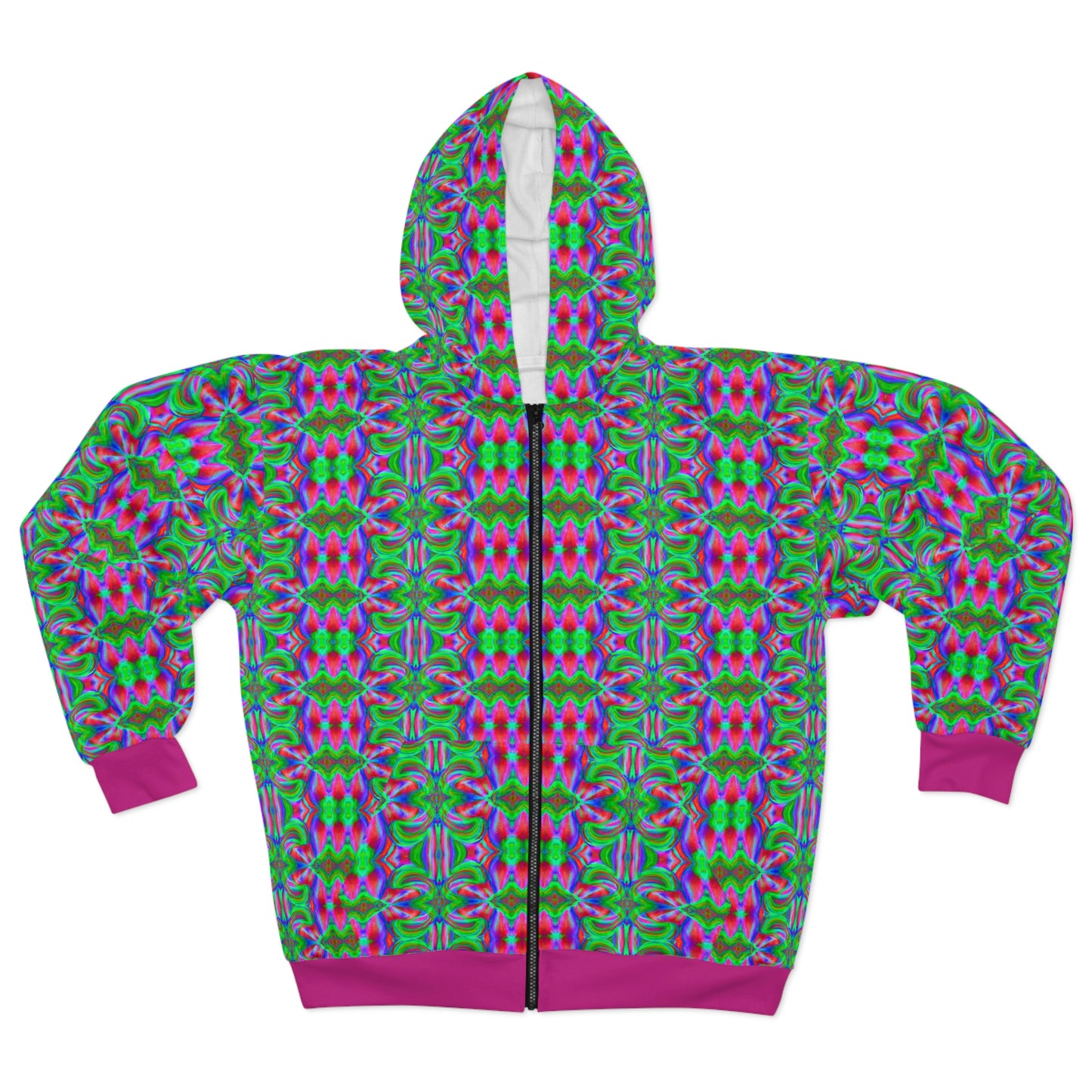 Hyperwave Tie-Dye 6 - AI Art - Zip Hoodie