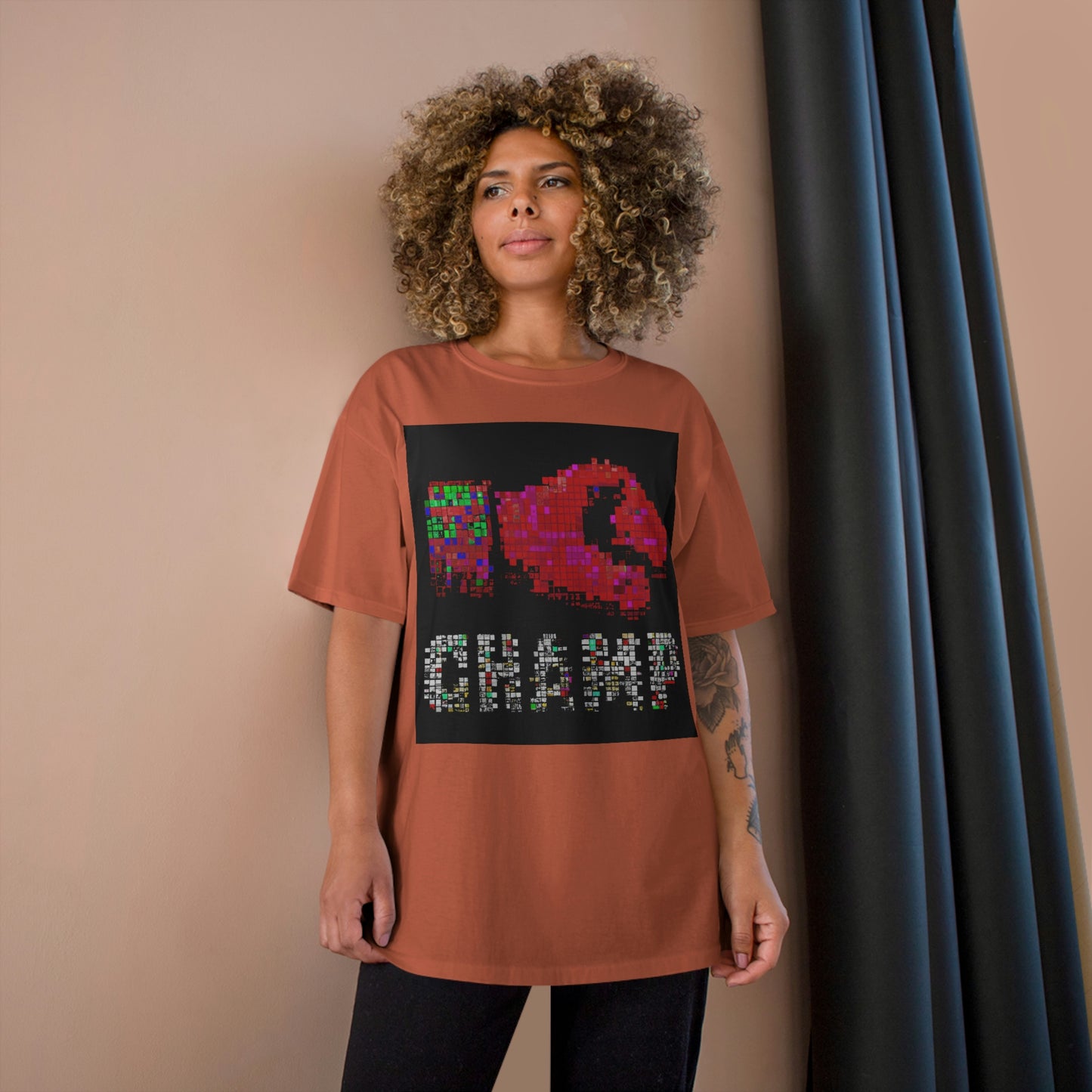 CHAMP (Alt Logo 3 Pixel) - AI Art - Champion T-Shirt