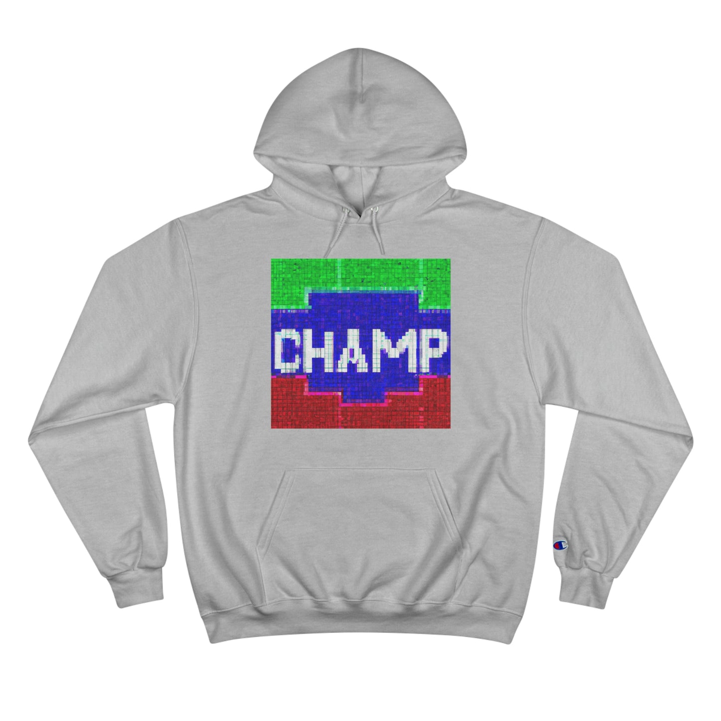 CHAMP (Alt Logo 1 Pixel Art) - AI Art - Champion Hoodie