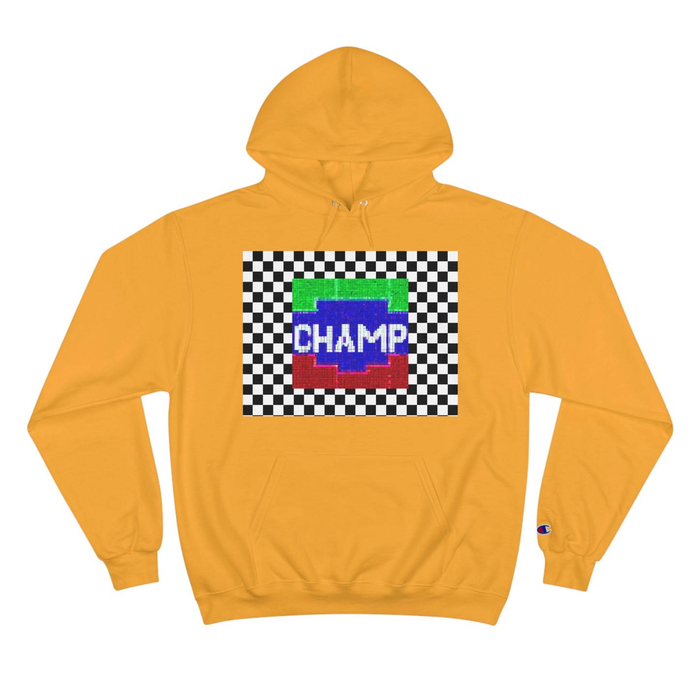 Checkered Flag (CHAMP Logo 2 8-bit) - Champion Hoodie