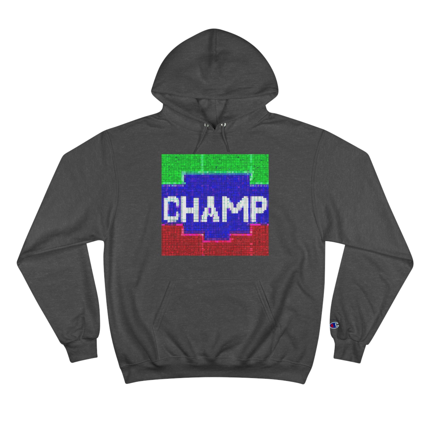 CHAMP (Alt Logo 1 Pixel Art) - AI Art - Champion Hoodie