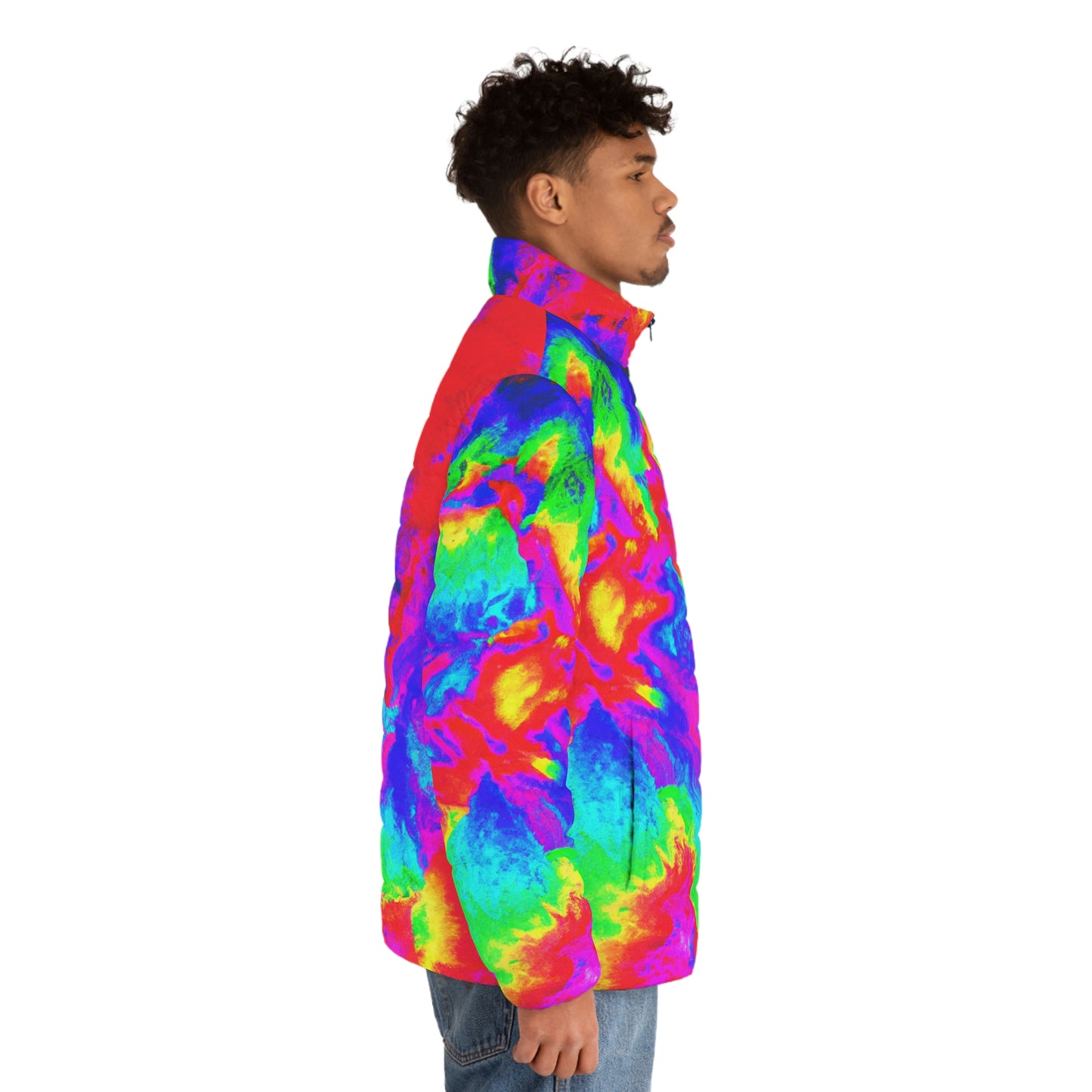 Tropical Storm Radar Spaceballer Jacket - AI Art - Men's Puffer Jacket