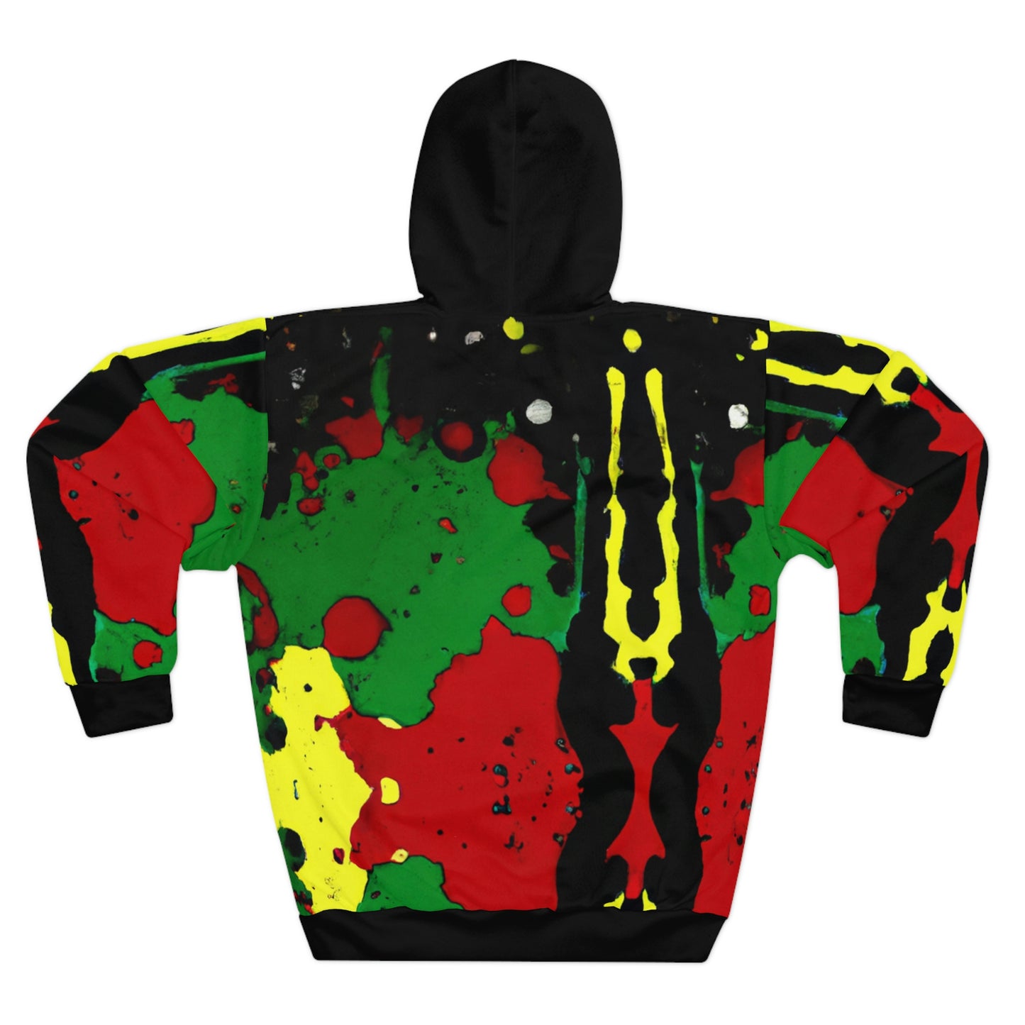 Rasta Acrylic Splatter 2 - AI Art - Pullover Hoodie