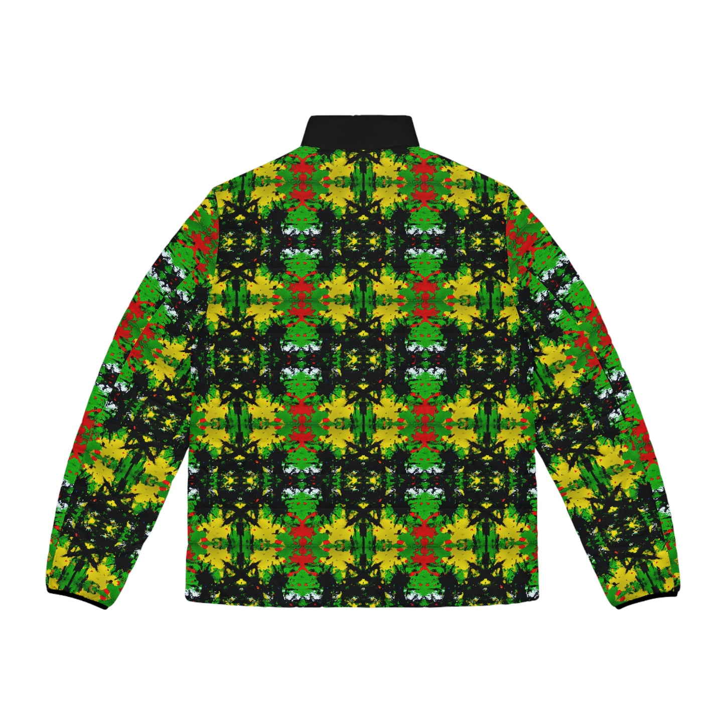 Rasta Star 1 - AI Art - Men's Puffer Jacket