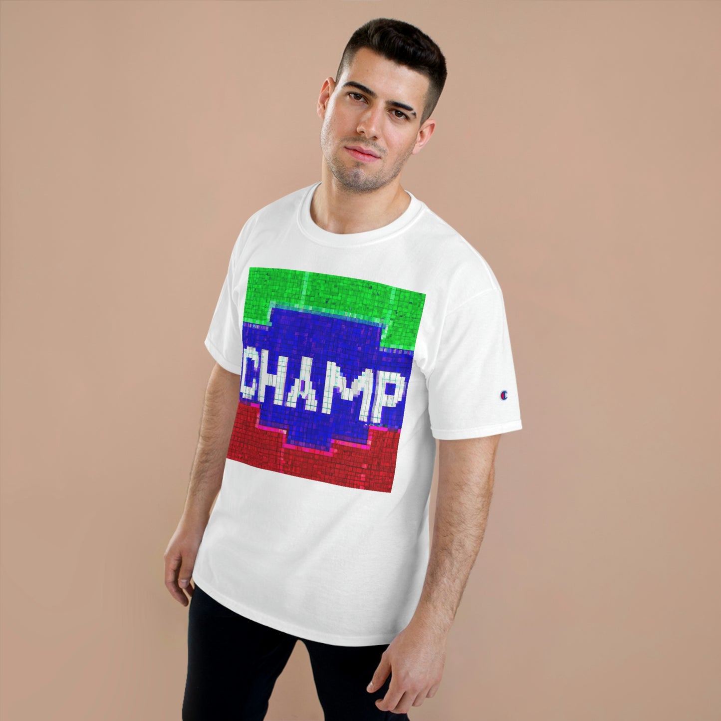 CHAMP (Alt Logo 4 Pixel) - AI Art - Champion T-Shirt