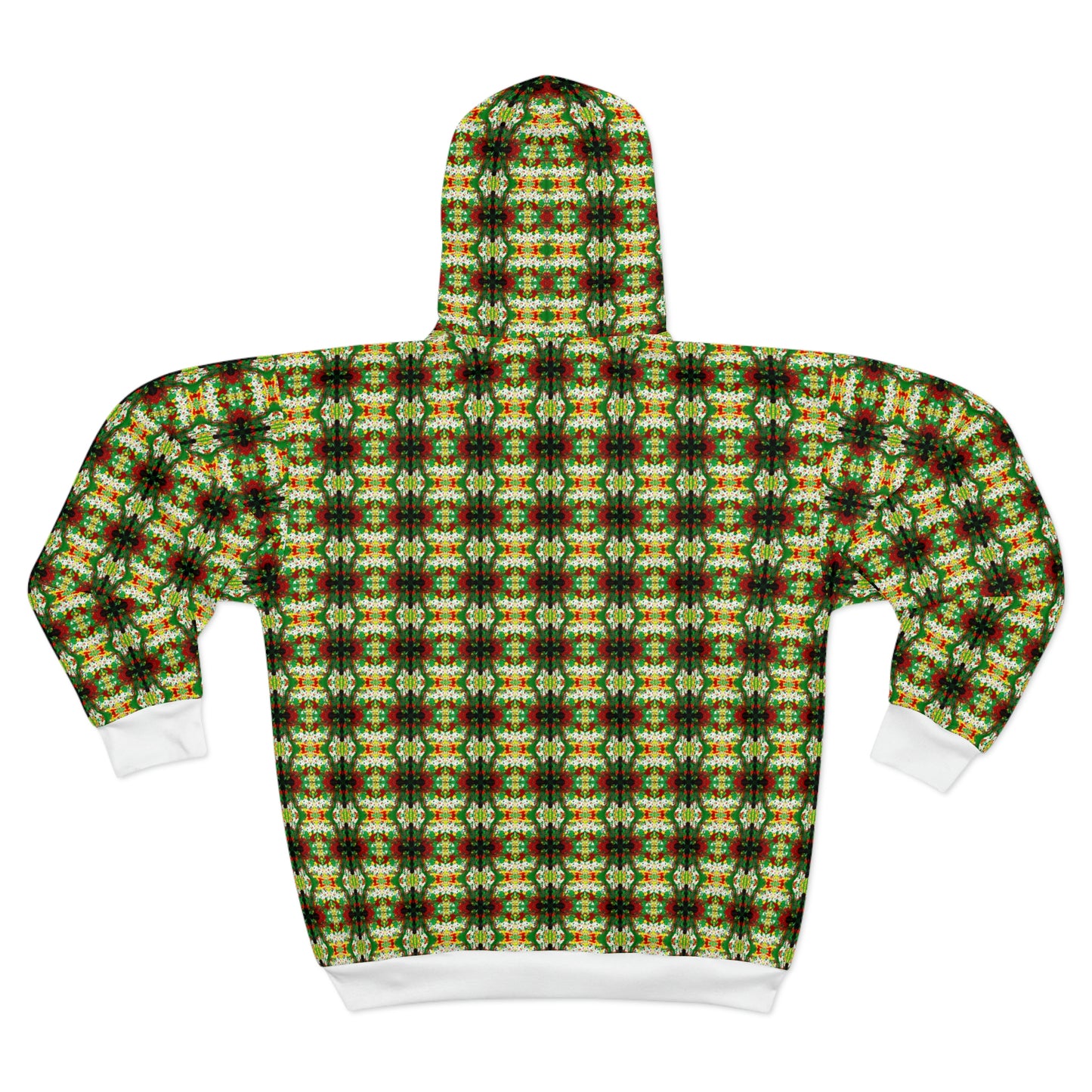 Rasta Kaleidescope 1 - AI Art - Zip Hoodie