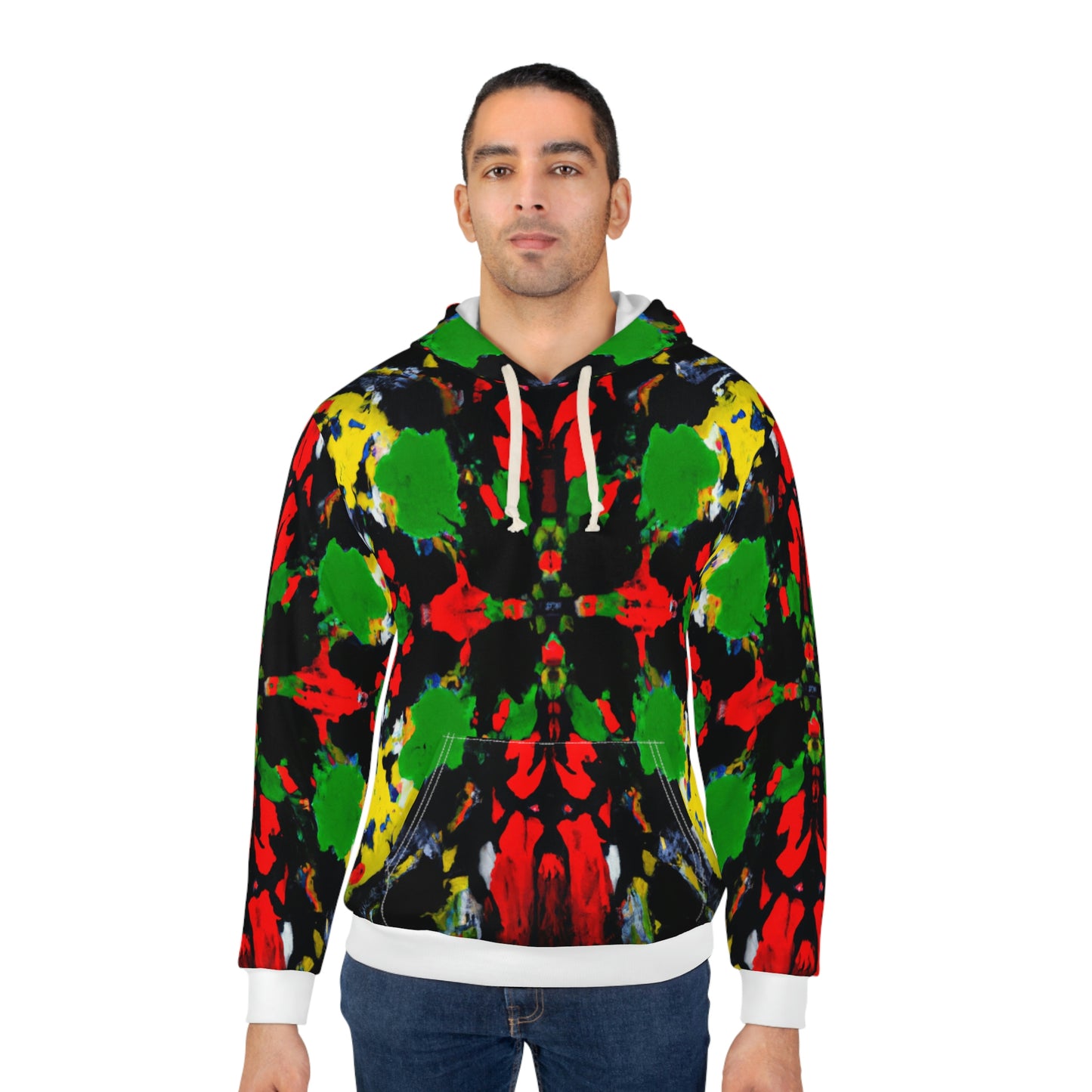 Rasta Quad Symmetry 1 - AI Art - Pullover Hoodie