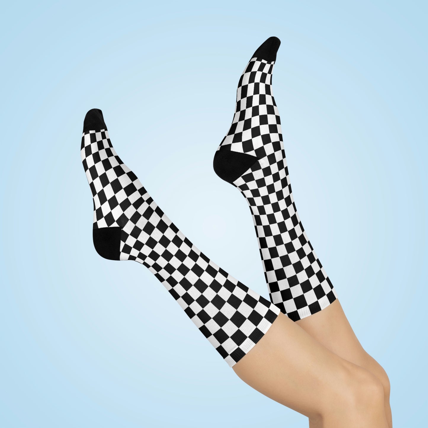 Checkered Flag - Cushioned Crew Socks