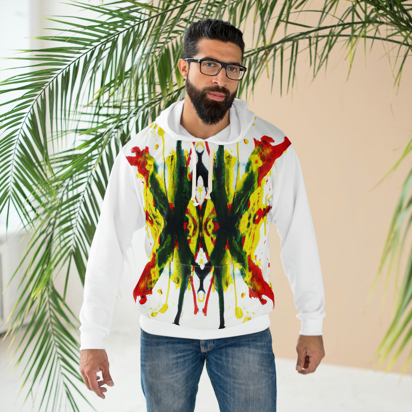 Rasta Symmetry 1 - AI Art - Pullover Hoodie