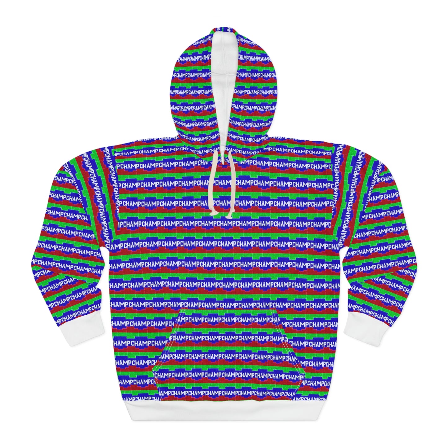 CHAMPCHAMPCHAMPCHAMP (Alt Logo 1 Pixel Art) - AI Art - Pullover Hoodie