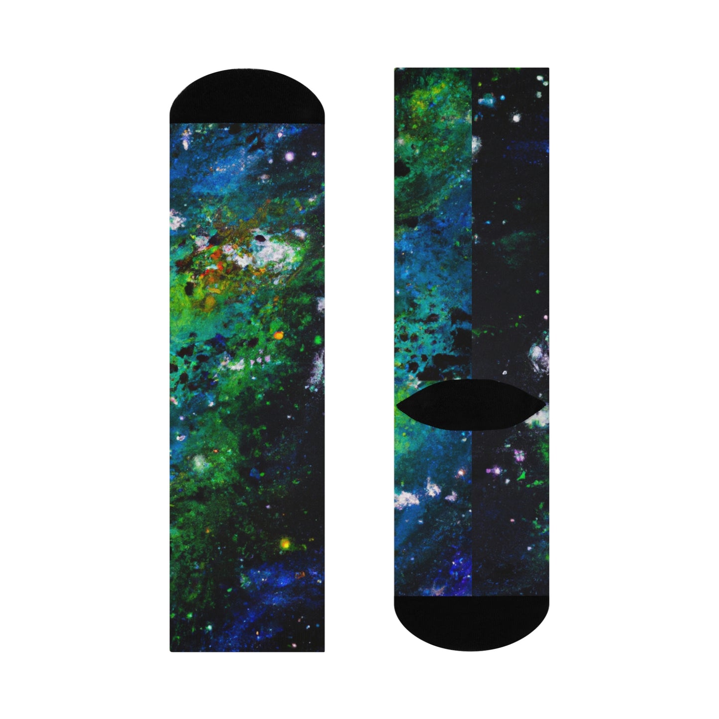 Nebula 1 - AI Art - Cushioned Crew Socks