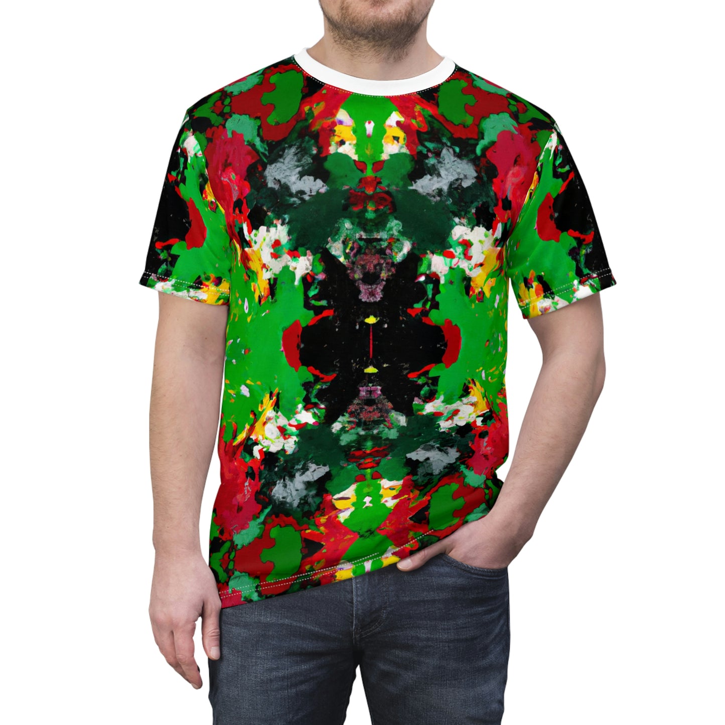 Rasta Kaleidescope 2 - AI Art - T-Shirt