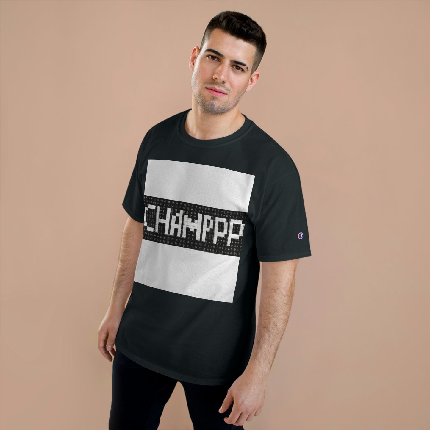 CHAMPPP Logo 11 (Pixel) - AI Art - Champion T-Shirt